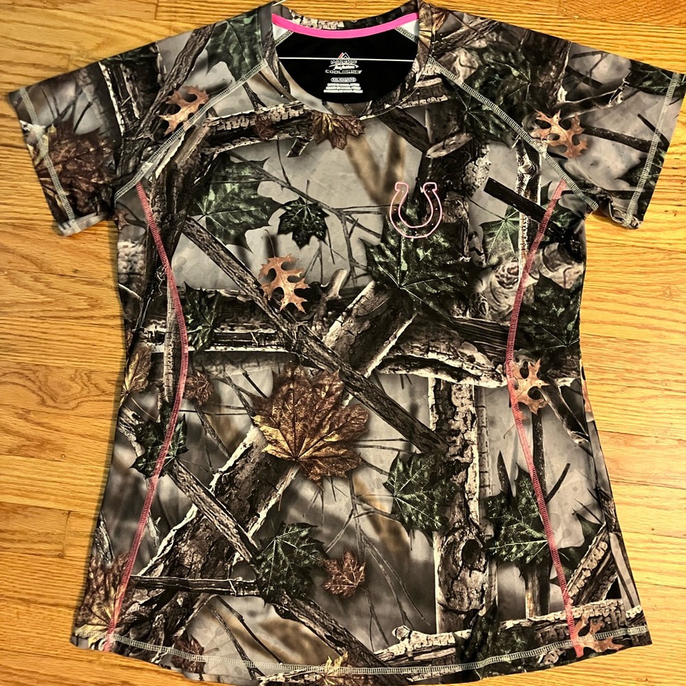 Colts XL Camo Tee with Pink Thredding